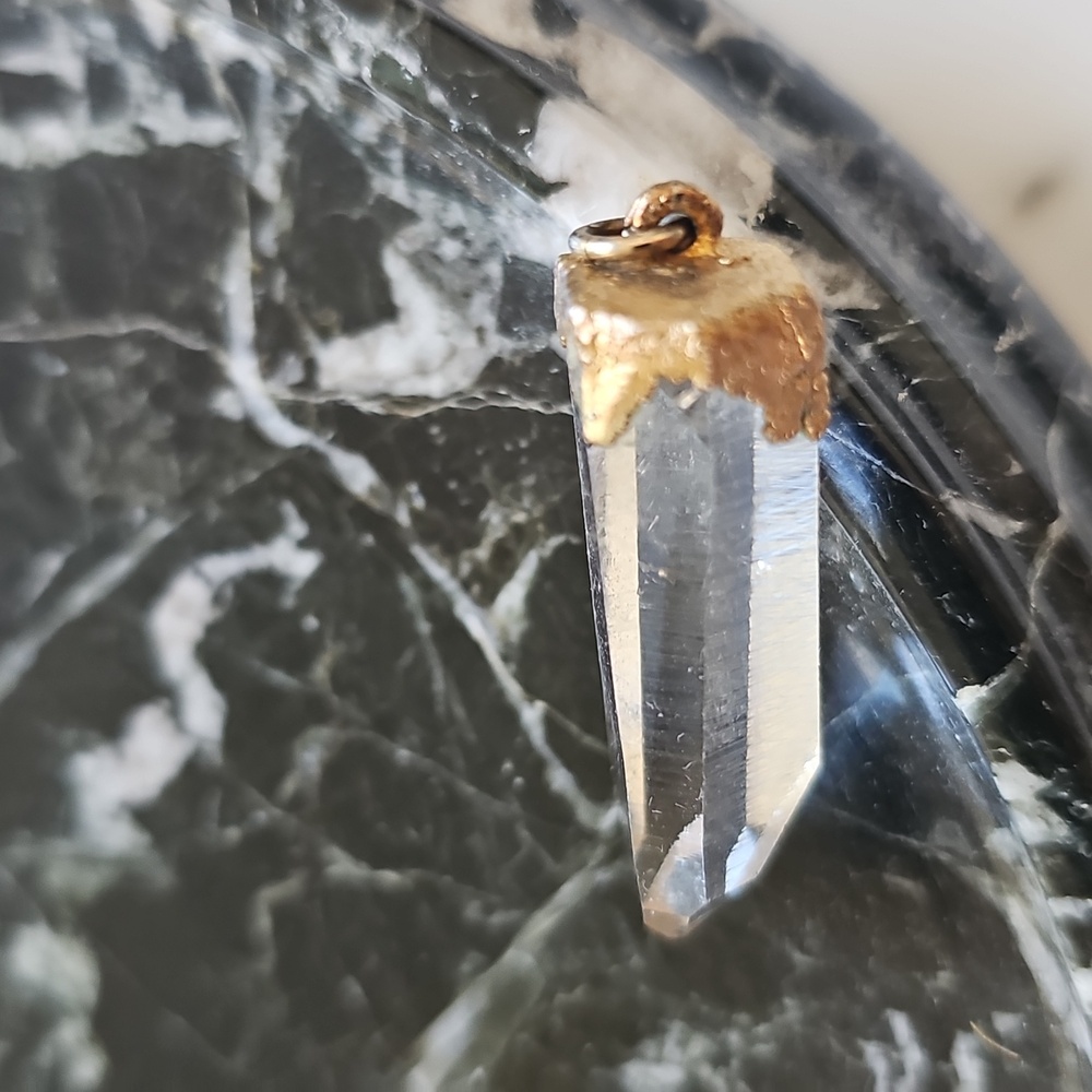 Natural Clear Quartz Crystal Pendant - Picture 5 of 7